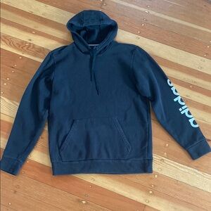 Adidas Men's Black Logo Hooded Sweatshirt Medium‎